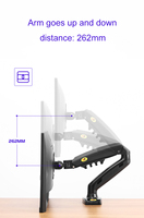 Nowa sprężyna gazowa F80 17-30 calowy ekran LED Monitor LCD uchwyt do montażu ramienia ergonomiczny amortyzator gazowy Flexi mocowanie obciążenia 2 ~ 9kgs 4